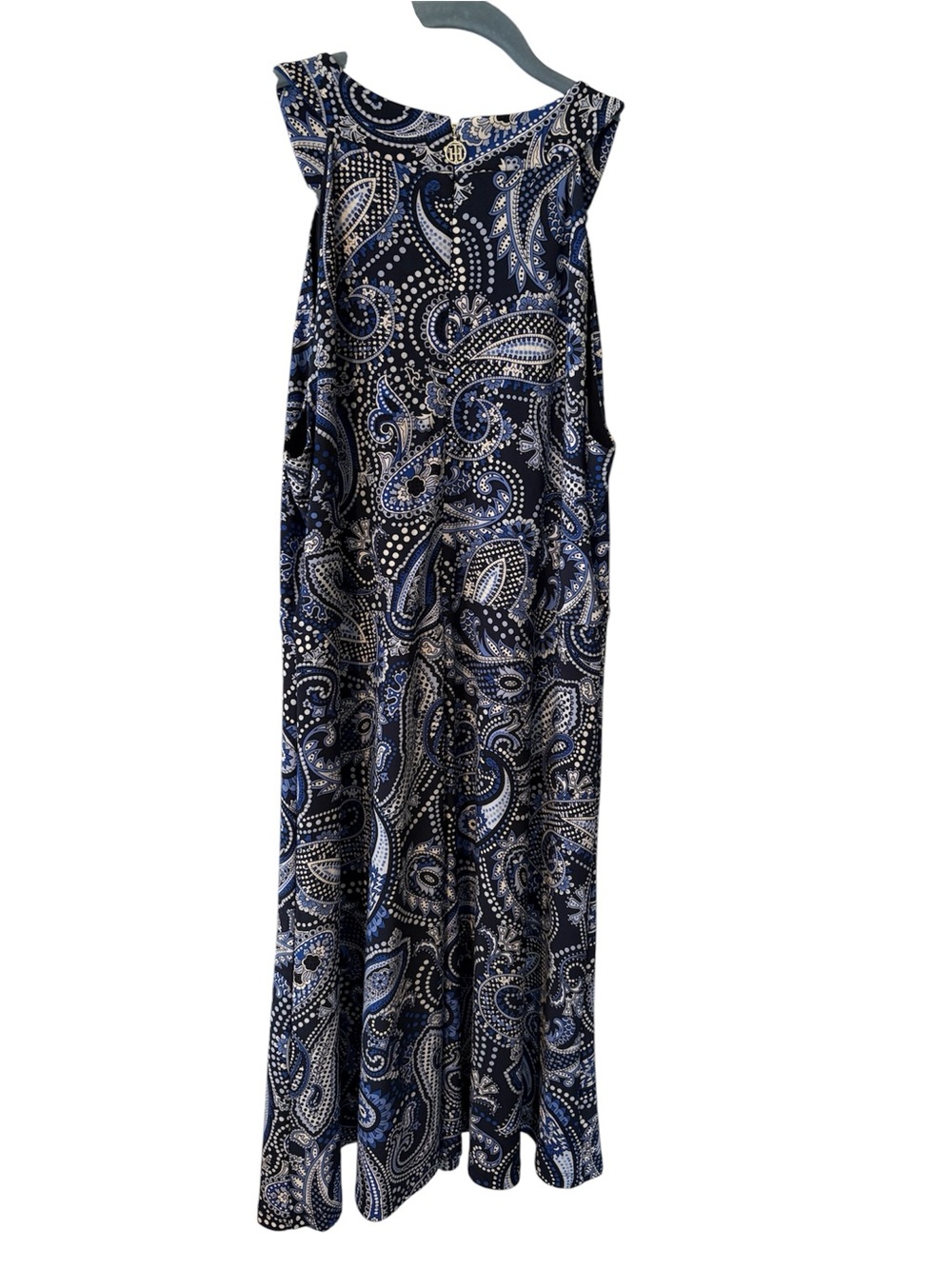 Tommy Hilfiger Navy and Light Blue Paisley Maxi Dress - Picture 3 of 4